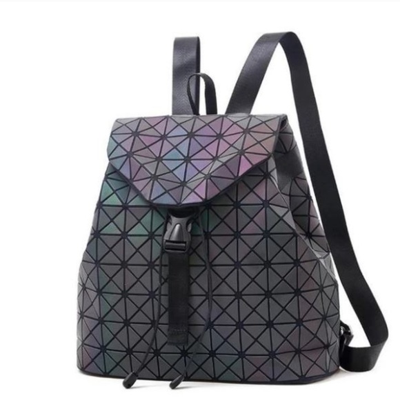 Luminous Backpack Hologram Geometric Fold Backpack main image 6